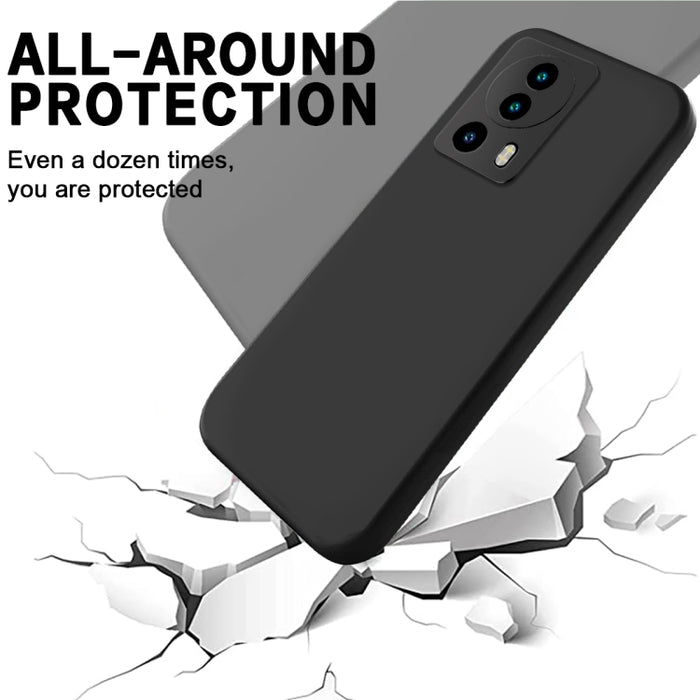 Funda de teléfono a prueba de golpes de silicona líquida de color puro, For Xiaomi 13 Lite, For vivo Y75 5G / Y55 5G