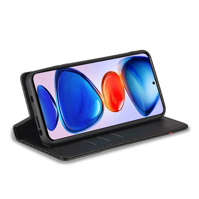 LC.IMEEKE Funda de cuero de fibra de carbono para teléfono, For Xiaomi Redmi Note 12 Pro 4G Global