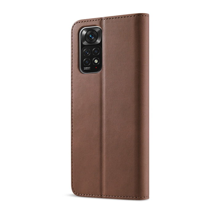 LC.IMEEKE Estuche de cuero con tapa horizontal con textura de becerro, For Xiaomi Redmi Note 12 Pro 4G Global