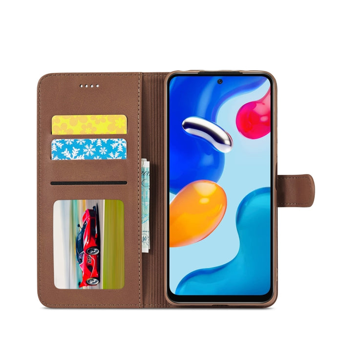 LC.IMEEKE Estuche de cuero con tapa horizontal con textura de becerro, For Xiaomi Redmi Note 12 Pro 4G Global