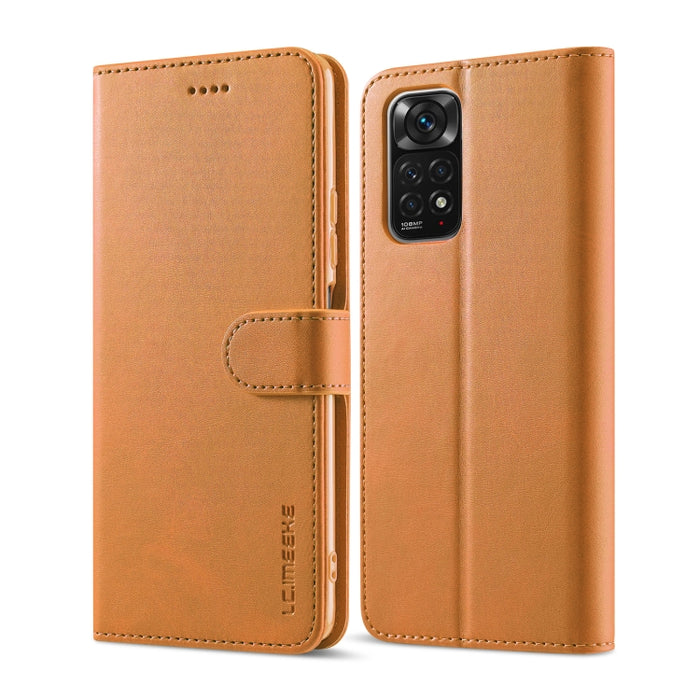 LC.IMEEKE Estuche de cuero con tapa horizontal con textura de becerro, For Xiaomi Redmi Note 12 Pro 4G Global