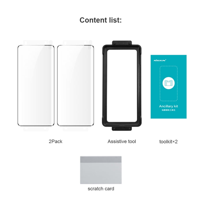 Película de vidrio templado de superficie curvada resistente a impactos NILLKIN, For Huawei P60 / P60 Pro / P60 Art, For Xiaomi 13 Lite / Civi 2, For OnePlus Ace 2 / 11R
