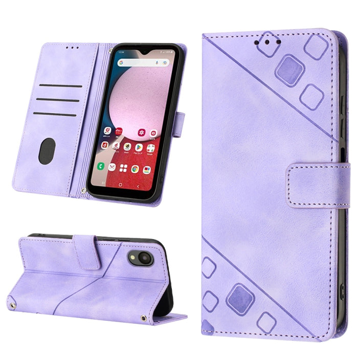 Estuche para teléfono de cuero en relieve con tacto de piel, For Samsung Galaxy A02s 164mm, For Samsung Galaxy A02s 166mm, For Samsung Galaxy A03 166mm EU Version, For Samsung Galaxy A03 164mm Global, For Samsung Galaxy A23 JP Version                  ...