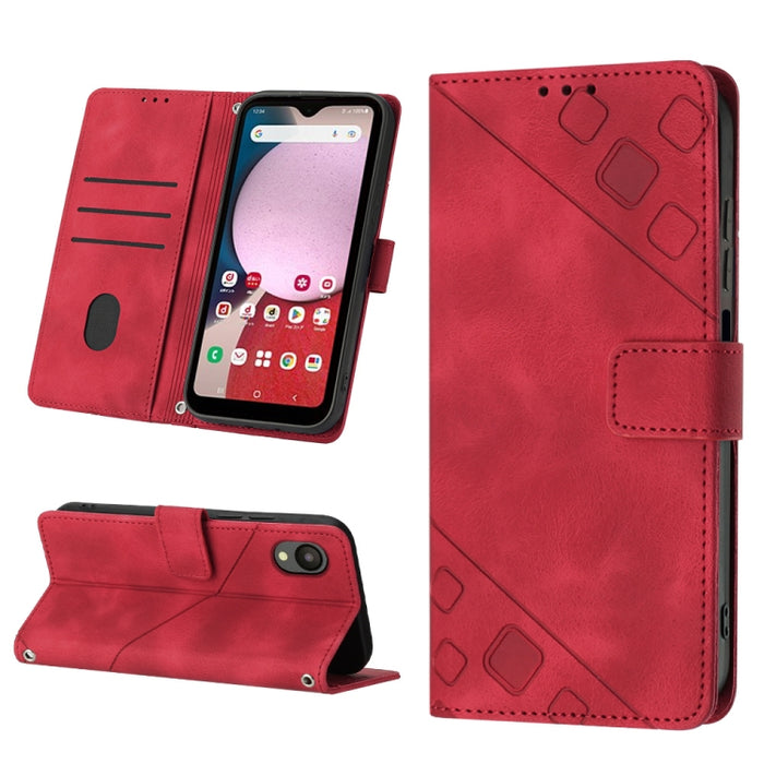 Estuche para teléfono de cuero en relieve con tacto de piel, For Samsung Galaxy A02s 164mm, For Samsung Galaxy A02s 166mm, For Samsung Galaxy A03 166mm EU Version, For Samsung Galaxy A03 164mm Global, For Samsung Galaxy A23 JP Version                  ...