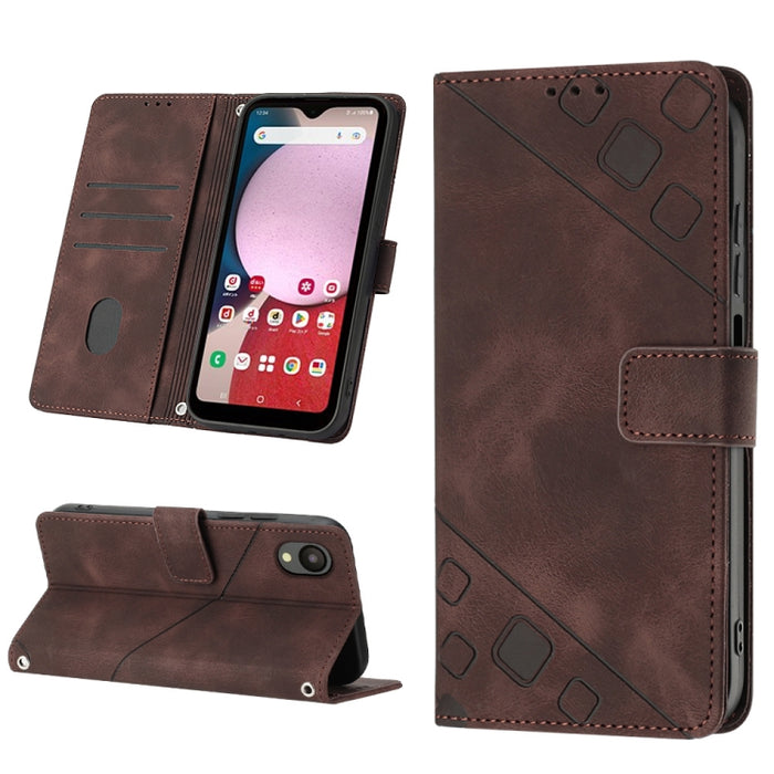 Estuche para teléfono de cuero en relieve con tacto de piel, For Samsung Galaxy A02s 164mm, For Samsung Galaxy A02s 166mm, For Samsung Galaxy A03 166mm EU Version, For Samsung Galaxy A03 164mm Global, For Samsung Galaxy A23 JP Version                  ...