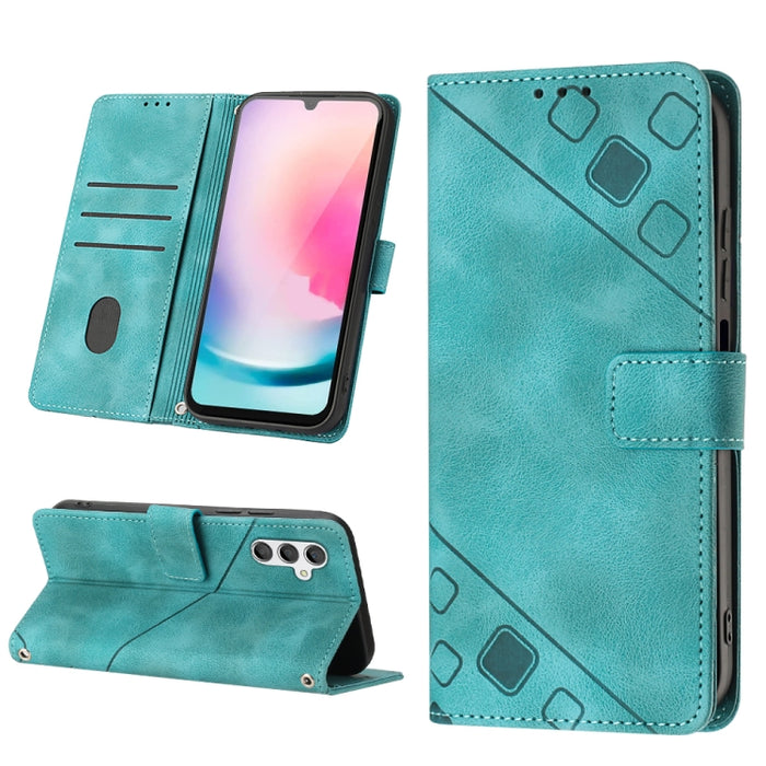 Estuche para teléfono de cuero en relieve con tacto de piel, For Samsung Galaxy A02s 164mm, For Samsung Galaxy A02s 166mm, For Samsung Galaxy A03 166mm EU Version, For Samsung Galaxy A03 164mm Global, For Samsung Galaxy A23 JP Version                  ...