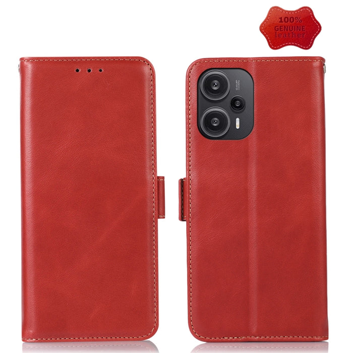 Estuche para teléfono de cuero de vaca con capa superior de Crazy Horse, For Nokia C12 4G, For Nokia C22 4G, For Xiaomi Redmi Note 12 Turbo 5G