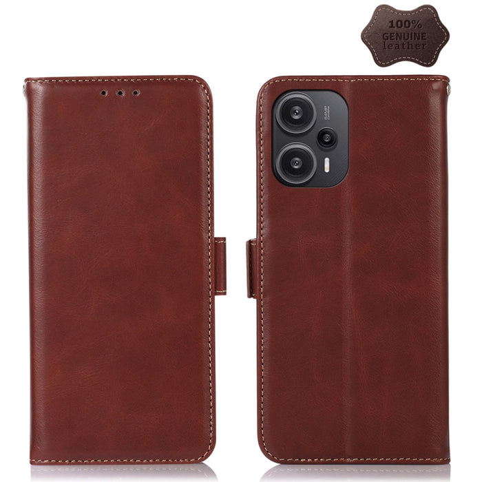 Estuche para teléfono de cuero de vaca con capa superior de Crazy Horse, For Nokia C12 4G, For Nokia C22 4G, For Xiaomi Redmi Note 12 Turbo 5G