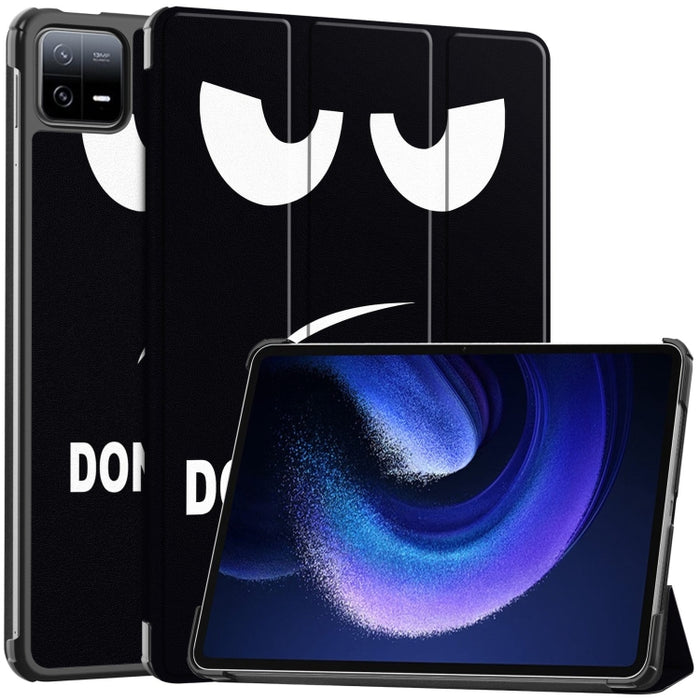 Estuche para tableta inteligente de cuero con soporte de 3 pliegues pintado Custer, For Xiaomi Pad 6 / 6 Pro