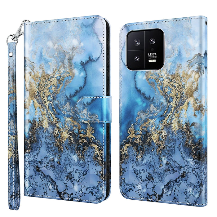 Caja del teléfono del cuero del tirón del modelo de la pintura 3D, For Xiaomi 13, For Xiaomi 13 Pro, For Xiaomi Redmi Note 12 4G Global, For Xiaomi Redmi Note 12 5G Global / Poco X5 5G, For Nokia G22