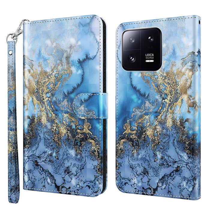Caja del teléfono del cuero del tirón del modelo de la pintura 3D, For Xiaomi 13, For Xiaomi 13 Pro, For Xiaomi Redmi Note 12 4G Global, For Xiaomi Redmi Note 12 5G Global / Poco X5 5G, For Nokia G22