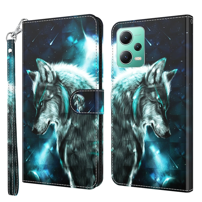Caja del teléfono del cuero del tirón del modelo de la pintura 3D, For Xiaomi 13, For Xiaomi 13 Pro, For Xiaomi Redmi Note 12 4G Global, For Xiaomi Redmi Note 12 5G Global / Poco X5 5G, For Nokia G22