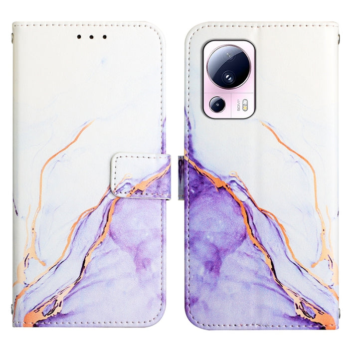 PT003 Estuche para teléfono de cuero con tapa y patrón de mármol, For Xiaomi 13 Lite 5G, For Xiaomi 13 Pro, For Xiaomi Poco X5 Pro 5G