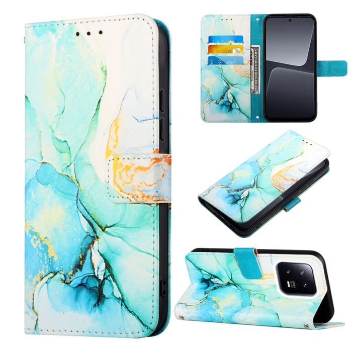 PT003 Estuche para teléfono de cuero con tapa y patrón de mármol, For Xiaomi 13 Lite 5G, For Xiaomi 13 Pro, For Xiaomi Poco X5 Pro 5G