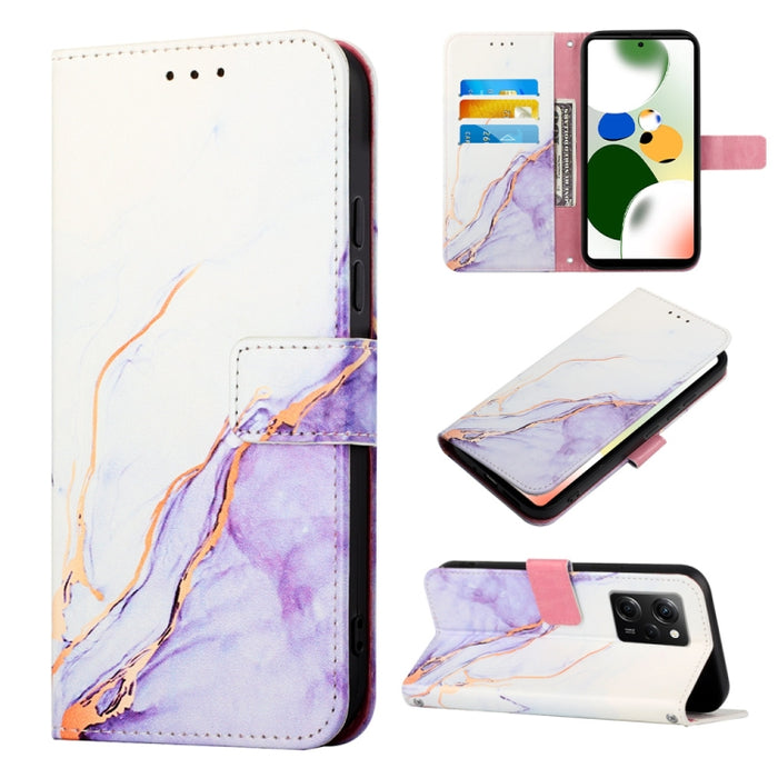 PT003 Estuche para teléfono de cuero con tapa y patrón de mármol, For Xiaomi 13 Lite 5G, For Xiaomi 13 Pro, For Xiaomi Poco X5 Pro 5G