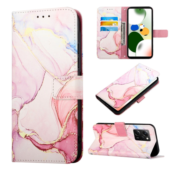 PT003 Estuche para teléfono de cuero con tapa y patrón de mármol, For Xiaomi 13 Lite 5G, For Xiaomi 13 Pro, For Xiaomi Poco X5 Pro 5G