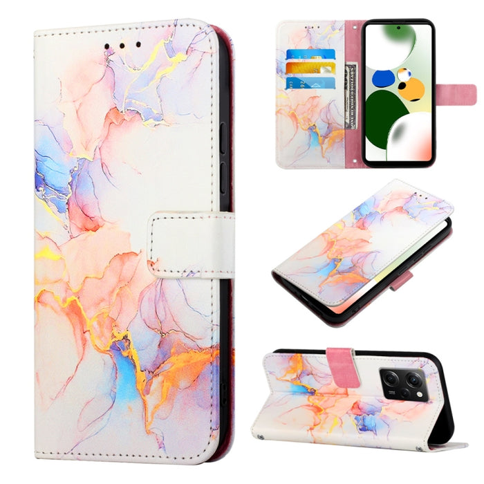 PT003 Estuche para teléfono de cuero con tapa y patrón de mármol, For Xiaomi 13 Lite 5G, For Xiaomi 13 Pro, For Xiaomi Poco X5 Pro 5G