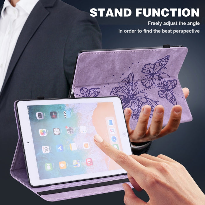 Estuche para tableta de cuero con patrón de mariposa en relieve, For Xiaomi Pad 6
