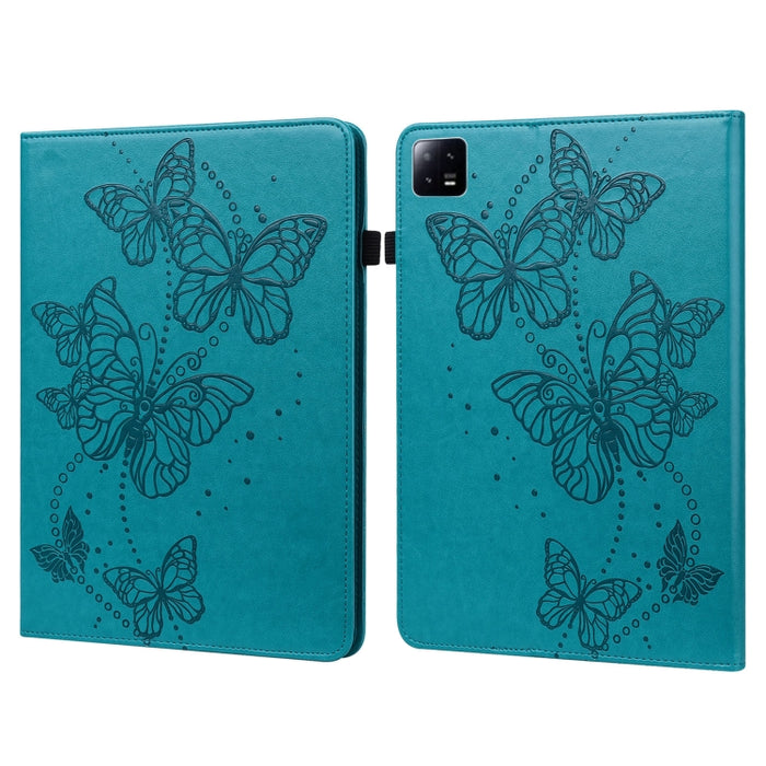 Estuche para tableta de cuero con patrón de mariposa en relieve, For Xiaomi Pad 6