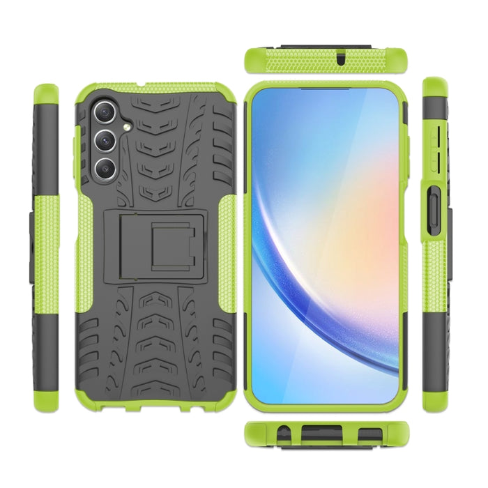 Funda para teléfono con textura de neumático TPU + PC con soporte, For Samsung Galaxy A24 4G, For Xiaomi Redmi 12C, For Xiaomi Poco C55, For Lenovo Tab M9