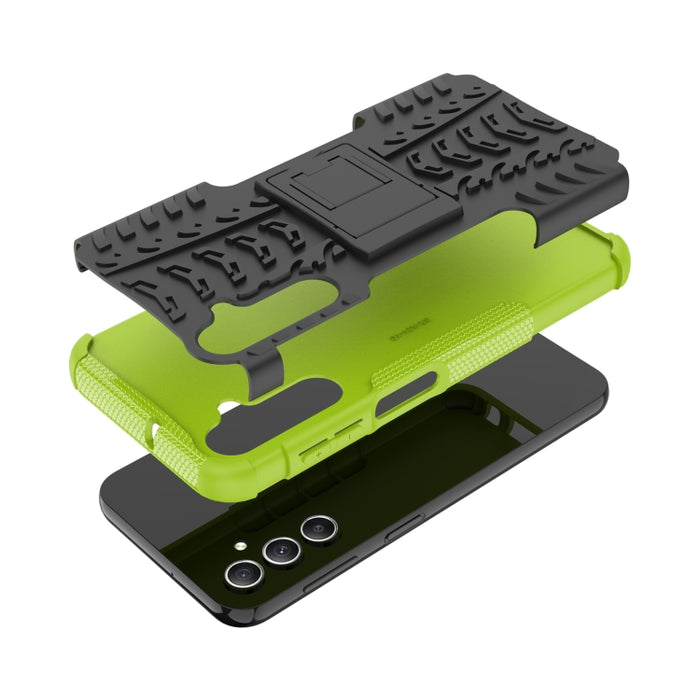 Funda para teléfono con textura de neumático TPU + PC con soporte, For Samsung Galaxy A24 4G, For Xiaomi Redmi 12C, For Xiaomi Poco C55, For Lenovo Tab M9