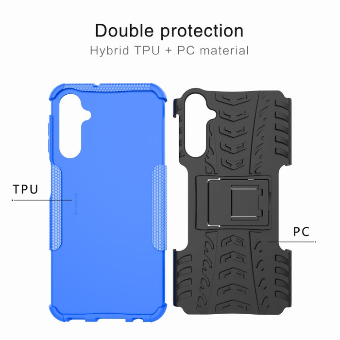 Funda para teléfono con textura de neumático TPU + PC con soporte, For Samsung Galaxy A24 4G, For Xiaomi Redmi 12C, For Xiaomi Poco C55, For Lenovo Tab M9
