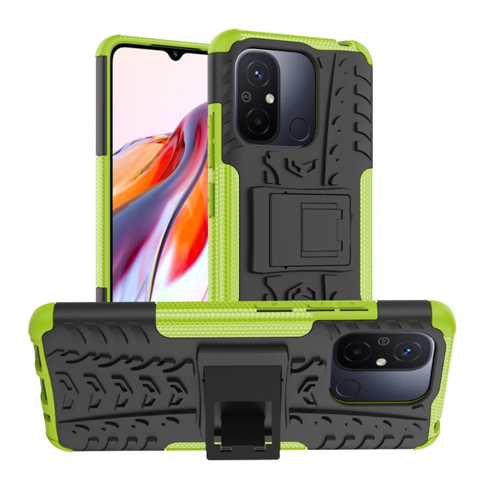 Funda para teléfono con textura de neumático TPU + PC con soporte, For Samsung Galaxy A24 4G, For Xiaomi Redmi 12C, For Xiaomi Poco C55, For Lenovo Tab M9