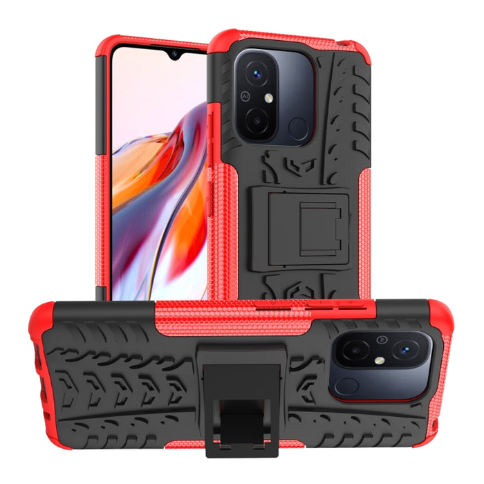 Funda para teléfono con textura de neumático TPU + PC con soporte, For Samsung Galaxy A24 4G, For Xiaomi Redmi 12C, For Xiaomi Poco C55, For Lenovo Tab M9