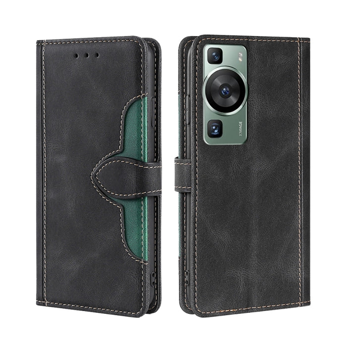 Estuche para teléfono de cuero con hebilla magnética y sensación de piel, For Huawei P60 / P60 Pro, For Huawei Enjoy 60, For OPPO Find X6 5G, For OPPO Find X6 Pro 5G, For Realme C55 4G, For Realme GT Neo 5 / GT3, For Realme V30 5G / V30T, For vivo S16e...