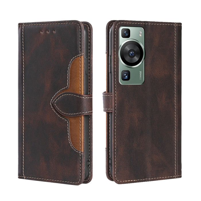 Estuche para teléfono de cuero con hebilla magnética y sensación de piel, For Huawei P60 / P60 Pro, For Huawei Enjoy 60, For OPPO Find X6 5G, For OPPO Find X6 Pro 5G, For Realme C55 4G, For Realme GT Neo 5 / GT3, For Realme V30 5G / V30T, For vivo S16e...