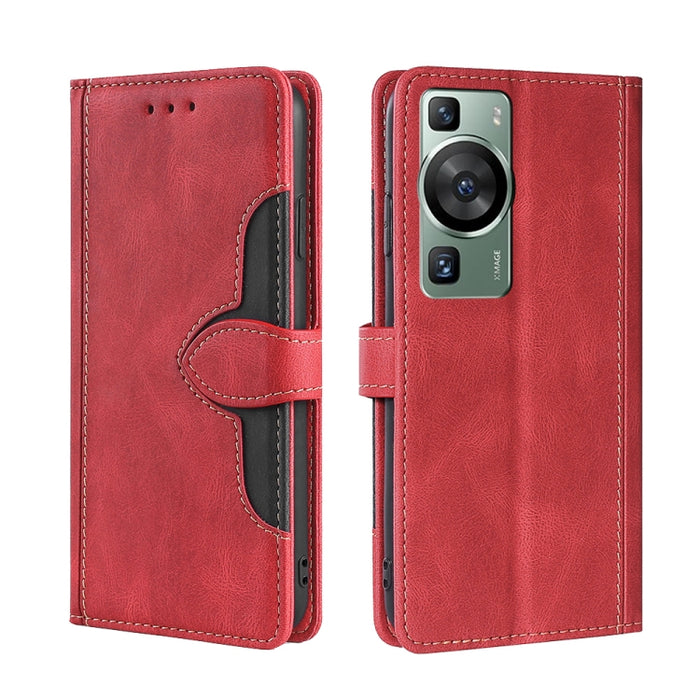Estuche para teléfono de cuero con hebilla magnética y sensación de piel, For Huawei P60 / P60 Pro, For Huawei Enjoy 60, For OPPO Find X6 5G, For OPPO Find X6 Pro 5G, For Realme C55 4G, For Realme GT Neo 5 / GT3, For Realme V30 5G / V30T, For vivo S16e...