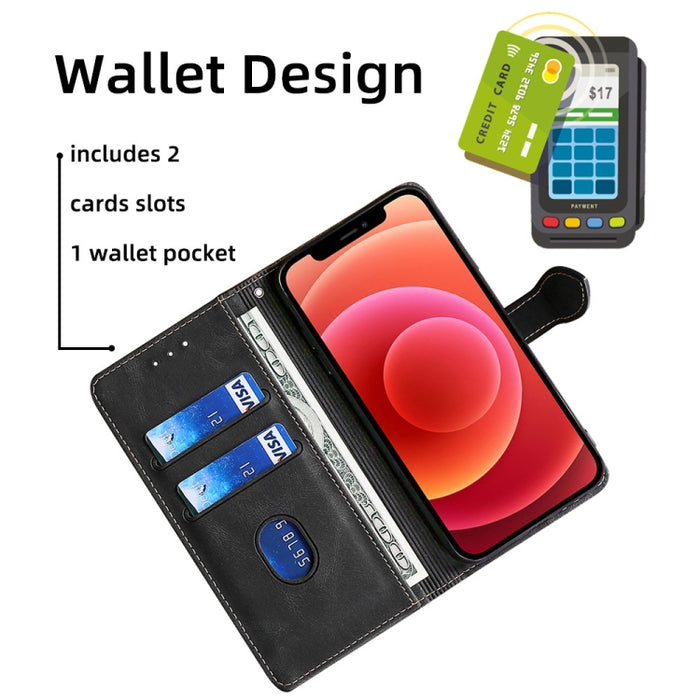 Estuche para teléfono de cuero con hebilla magnética y sensación de piel, For Huawei P60 / P60 Pro, For Huawei Enjoy 60, For OPPO Find X6 5G, For OPPO Find X6 Pro 5G, For Realme C55 4G, For Realme GT Neo 5 / GT3, For Realme V30 5G / V30T, For vivo S16e...