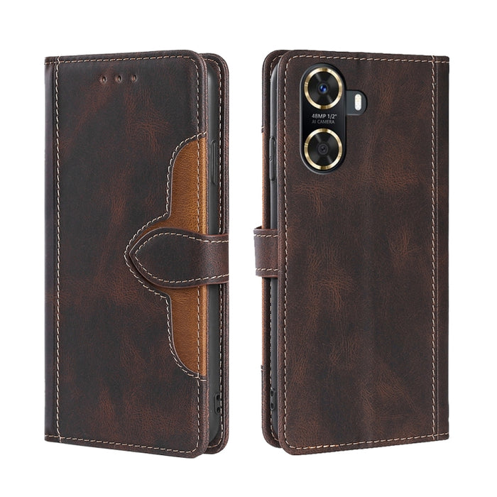 Estuche para teléfono de cuero con hebilla magnética y sensación de piel, For Huawei P60 / P60 Pro, For Huawei Enjoy 60, For OPPO Find X6 5G, For OPPO Find X6 Pro 5G, For Realme C55 4G, For Realme GT Neo 5 / GT3, For Realme V30 5G / V30T, For vivo S16e...