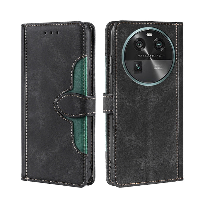 Estuche para teléfono de cuero con hebilla magnética y sensación de piel, For Huawei P60 / P60 Pro, For Huawei Enjoy 60, For OPPO Find X6 5G, For OPPO Find X6 Pro 5G, For Realme C55 4G, For Realme GT Neo 5 / GT3, For Realme V30 5G / V30T, For vivo S16e...