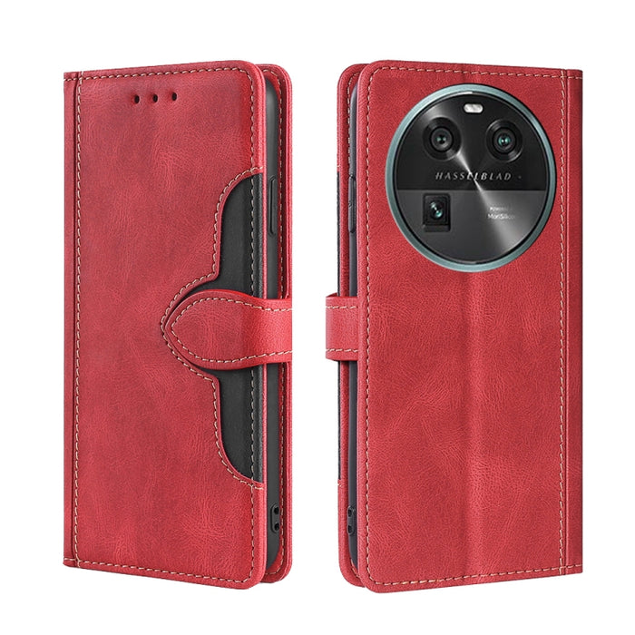 Estuche para teléfono de cuero con hebilla magnética y sensación de piel, For Huawei P60 / P60 Pro, For Huawei Enjoy 60, For OPPO Find X6 5G, For OPPO Find X6 Pro 5G, For Realme C55 4G, For Realme GT Neo 5 / GT3, For Realme V30 5G / V30T, For vivo S16e...