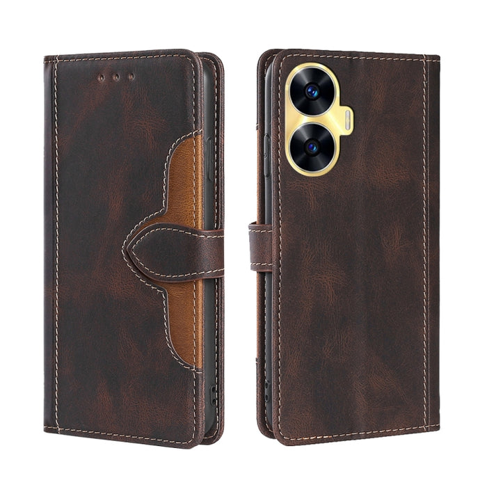 Estuche para teléfono de cuero con hebilla magnética y sensación de piel, For Huawei P60 / P60 Pro, For Huawei Enjoy 60, For OPPO Find X6 5G, For OPPO Find X6 Pro 5G, For Realme C55 4G, For Realme GT Neo 5 / GT3, For Realme V30 5G / V30T, For vivo S16e...