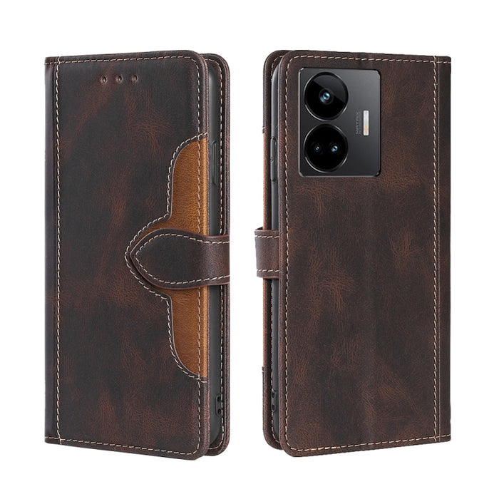 Estuche para teléfono de cuero con hebilla magnética y sensación de piel, For Huawei P60 / P60 Pro, For Huawei Enjoy 60, For OPPO Find X6 5G, For OPPO Find X6 Pro 5G, For Realme C55 4G, For Realme GT Neo 5 / GT3, For Realme V30 5G / V30T, For vivo S16e...