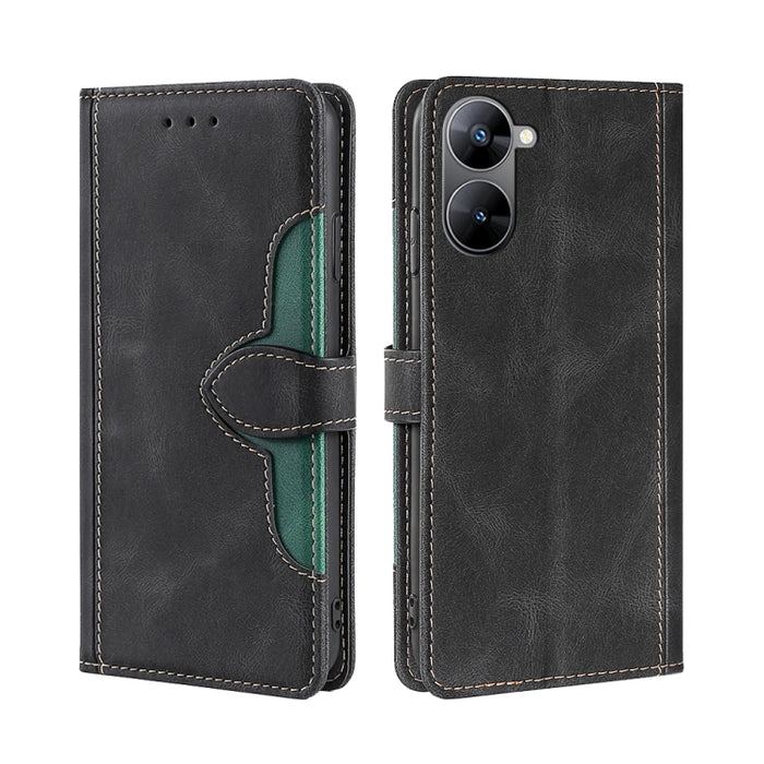 Estuche para teléfono de cuero con hebilla magnética y sensación de piel, For Huawei P60 / P60 Pro, For Huawei Enjoy 60, For OPPO Find X6 5G, For OPPO Find X6 Pro 5G, For Realme C55 4G, For Realme GT Neo 5 / GT3, For Realme V30 5G / V30T, For vivo S16e...