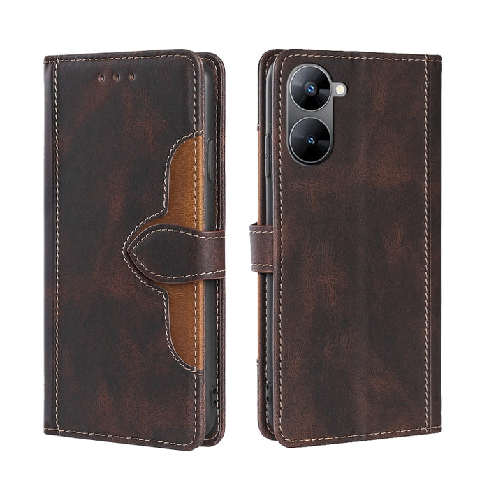 Estuche para teléfono de cuero con hebilla magnética y sensación de piel, For Huawei P60 / P60 Pro, For Huawei Enjoy 60, For OPPO Find X6 5G, For OPPO Find X6 Pro 5G, For Realme C55 4G, For Realme GT Neo 5 / GT3, For Realme V30 5G / V30T, For vivo S16e...