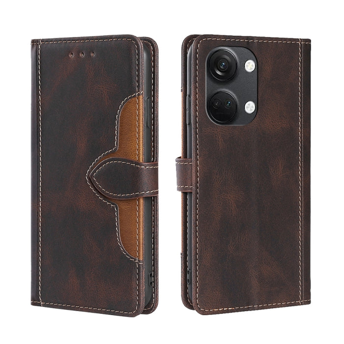 Estuche para teléfono de cuero con hebilla magnética y sensación de piel, For Huawei P60 / P60 Pro, For Huawei Enjoy 60, For OPPO Find X6 5G, For OPPO Find X6 Pro 5G, For Realme C55 4G, For Realme GT Neo 5 / GT3, For Realme V30 5G / V30T, For vivo S16e...