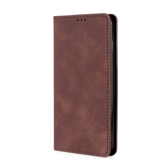 Estuche para teléfono de cuero con tapa horizontal magnética con sensación de piel, For OPPO Find X6 5G, For OPPO Find X6 Pro 5G, For Realme C55 4G, For Realme GT Neo 5 / GT3 / GT Neo 5 240W, For Realme V30 5G / V30t, For vivo S16e / V27e              ...