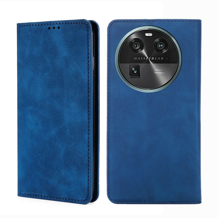 Estuche para teléfono de cuero con tapa horizontal magnética con sensación de piel, For OPPO Find X6 5G, For OPPO Find X6 Pro 5G, For Realme C55 4G, For Realme GT Neo 5 / GT3 / GT Neo 5 240W, For Realme V30 5G / V30t, For vivo S16e / V27e              ...