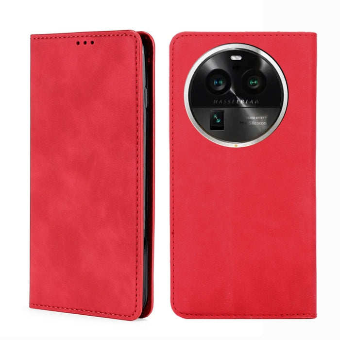 Estuche para teléfono de cuero con tapa horizontal magnética con sensación de piel, For OPPO Find X6 5G, For OPPO Find X6 Pro 5G, For Realme C55 4G, For Realme GT Neo 5 / GT3 / GT Neo 5 240W, For Realme V30 5G / V30t, For vivo S16e / V27e              ...