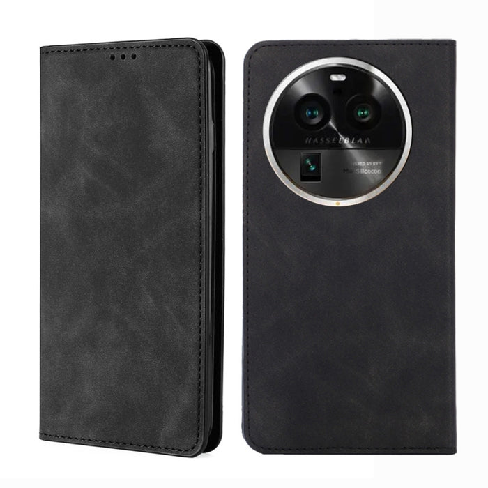 Estuche para teléfono de cuero con tapa horizontal magnética con sensación de piel, For OPPO Find X6 5G, For OPPO Find X6 Pro 5G, For Realme C55 4G, For Realme GT Neo 5 / GT3 / GT Neo 5 240W, For Realme V30 5G / V30t, For vivo S16e / V27e              ...