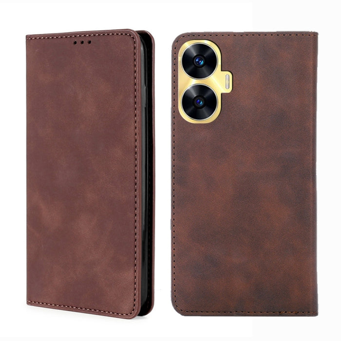 Estuche para teléfono de cuero con tapa horizontal magnética con sensación de piel, For OPPO Find X6 5G, For OPPO Find X6 Pro 5G, For Realme C55 4G, For Realme GT Neo 5 / GT3 / GT Neo 5 240W, For Realme V30 5G / V30t, For vivo S16e / V27e              ...