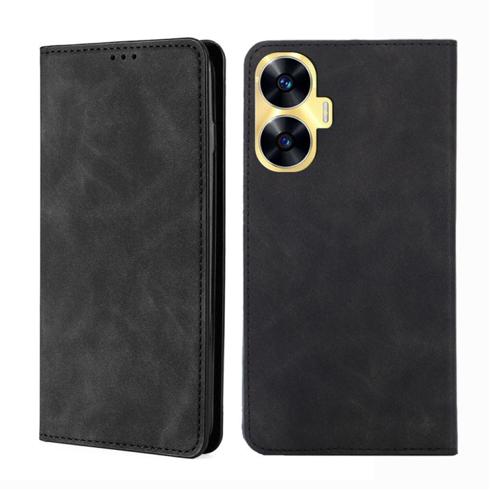 Estuche para teléfono de cuero con tapa horizontal magnética con sensación de piel, For OPPO Find X6 5G, For OPPO Find X6 Pro 5G, For Realme C55 4G, For Realme GT Neo 5 / GT3 / GT Neo 5 240W, For Realme V30 5G / V30t, For vivo S16e / V27e              ...