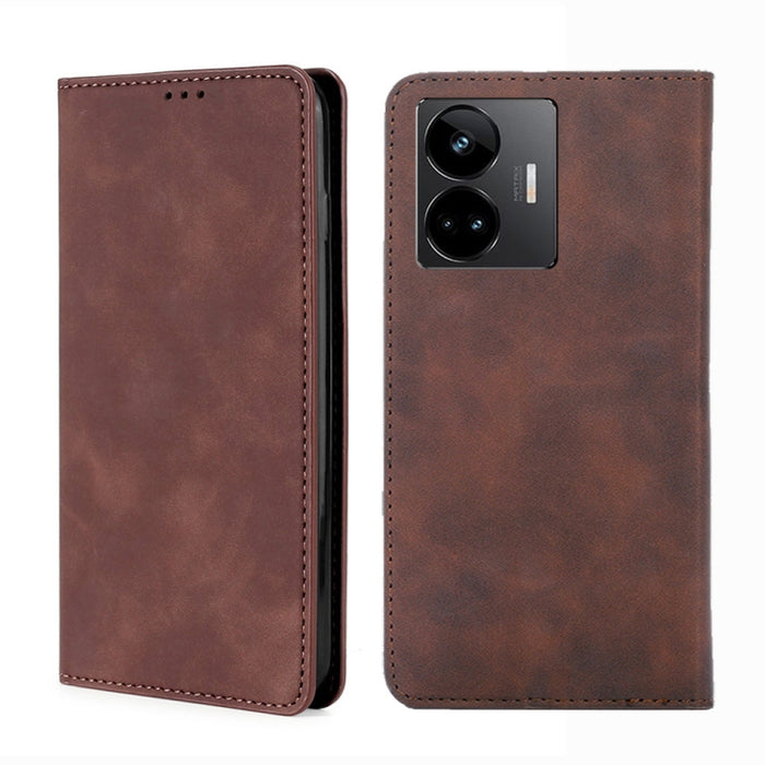 Estuche para teléfono de cuero con tapa horizontal magnética con sensación de piel, For OPPO Find X6 5G, For OPPO Find X6 Pro 5G, For Realme C55 4G, For Realme GT Neo 5 / GT3 / GT Neo 5 240W, For Realme V30 5G / V30t, For vivo S16e / V27e              ...