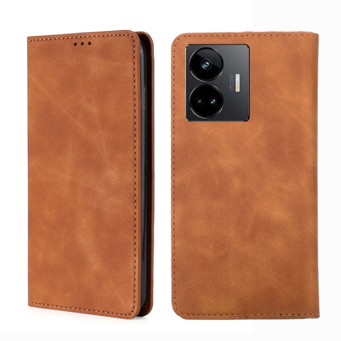 Estuche para teléfono de cuero con tapa horizontal magnética con sensación de piel, For OPPO Find X6 5G, For OPPO Find X6 Pro 5G, For Realme C55 4G, For Realme GT Neo 5 / GT3 / GT Neo 5 240W, For Realme V30 5G / V30t, For vivo S16e / V27e              ...