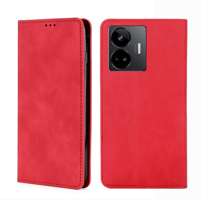 Estuche para teléfono de cuero con tapa horizontal magnética con sensación de piel, For OPPO Find X6 5G, For OPPO Find X6 Pro 5G, For Realme C55 4G, For Realme GT Neo 5 / GT3 / GT Neo 5 240W, For Realme V30 5G / V30t, For vivo S16e / V27e              ...