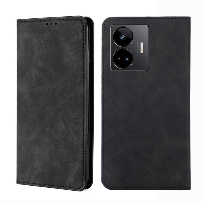 Estuche para teléfono de cuero con tapa horizontal magnética con sensación de piel, For OPPO Find X6 5G, For OPPO Find X6 Pro 5G, For Realme C55 4G, For Realme GT Neo 5 / GT3 / GT Neo 5 240W, For Realme V30 5G / V30t, For vivo S16e / V27e              ...
